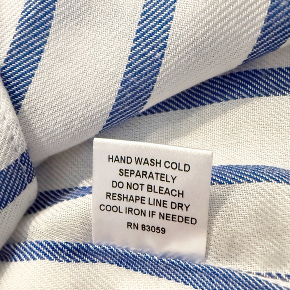 NWT Drew Striped Knot Back Flowy Blouse Size Small $166 MSRP Blue White - Picture 6 of 9